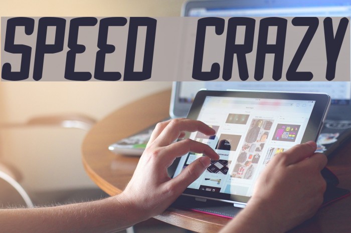 Speed Crazy Fonte examples