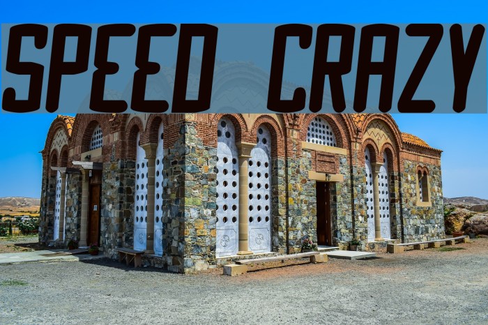 Speed Crazy Fonte examples