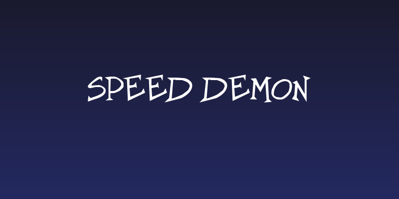 Speed Demon Social Header