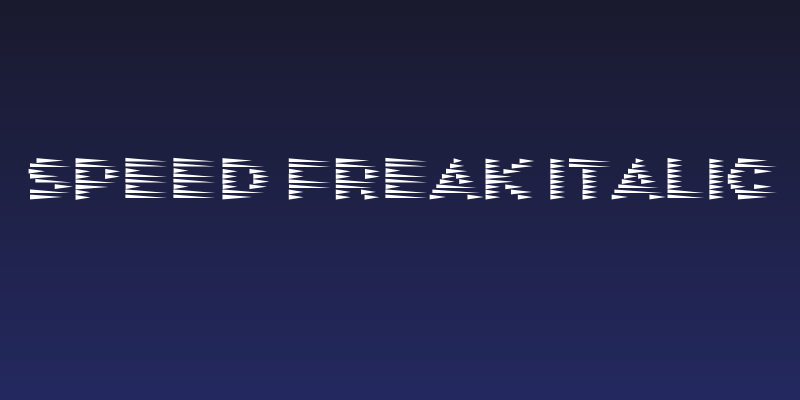 Speed Freak Italic Social Header