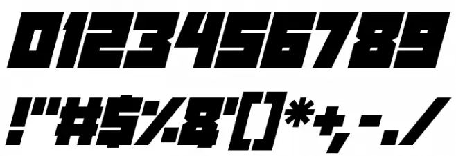 Speed Freaks Italic Font OTHER CHARS