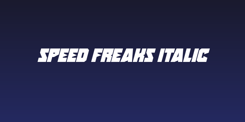 Speed Freaks Italic Social Header