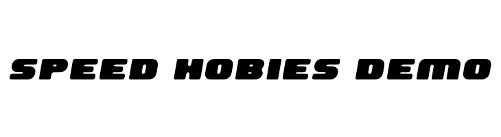 Speed Hobies Demo  नि: शुल्क फ़ॉन्ट्स डाउनलोड