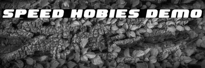 Speed Hobies Demo फ़ॉन्ट examples