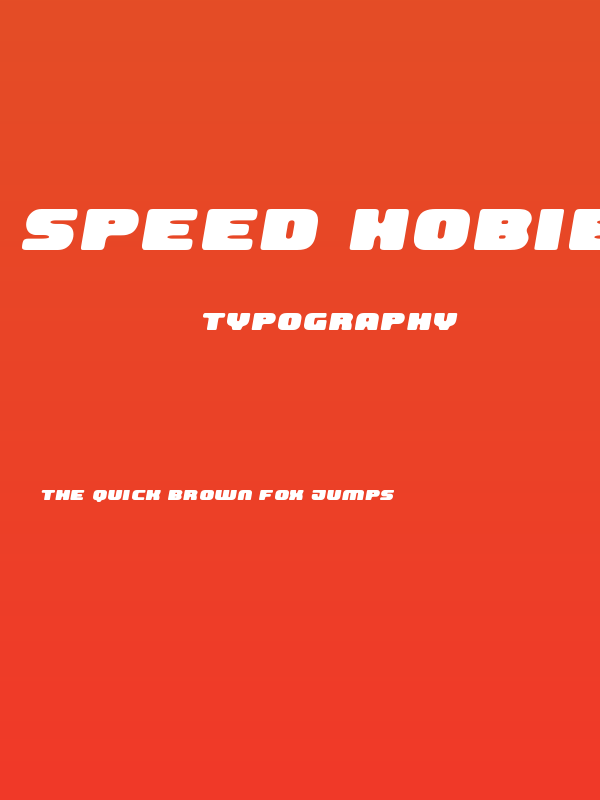 Speed Hobies Demo Poster