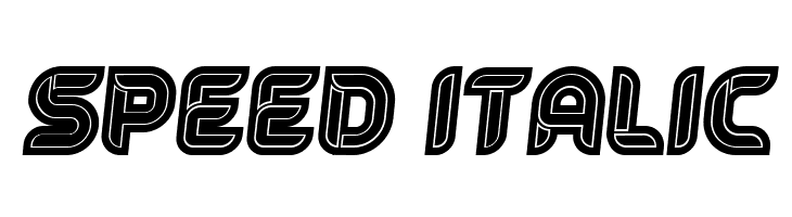 Speed Italic  नि: शुल्क फ़ॉन्ट्स डाउनलोड