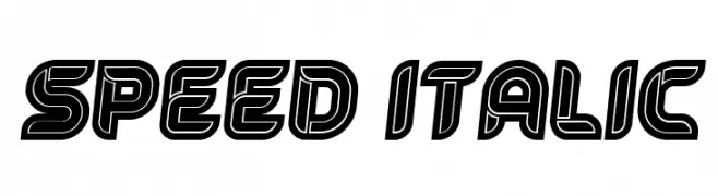 Speed Italic  नि: शुल्क फ़ॉन्ट्स डाउनलोड