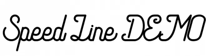Speed Line DEMO  नि: शुल्क फ़ॉन्ट्स डाउनलोड