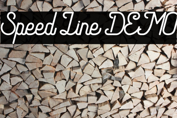 Speed Line DEMO Font examples