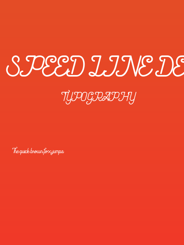 Speed Line DEMO Poster