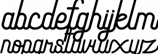 Speed Line DEMO Schriftart Kleinbuchstaben