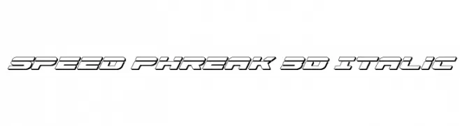 Speed Phreak 3D Italic  تنزيل الخطوط