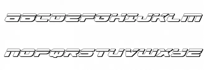 Speed Phreak 3D Italic Font UPPERCASE