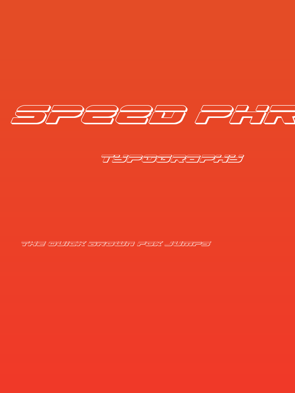 Speed Phreak 3D Italic Poster