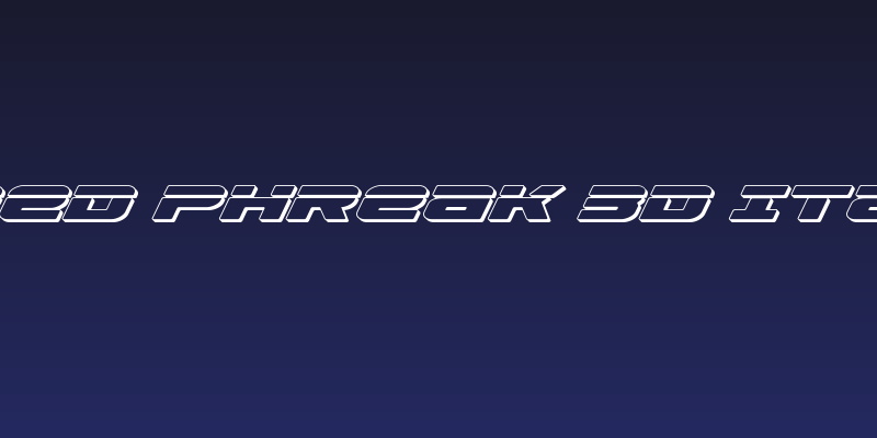 Speed Phreak 3D Italic Social Header