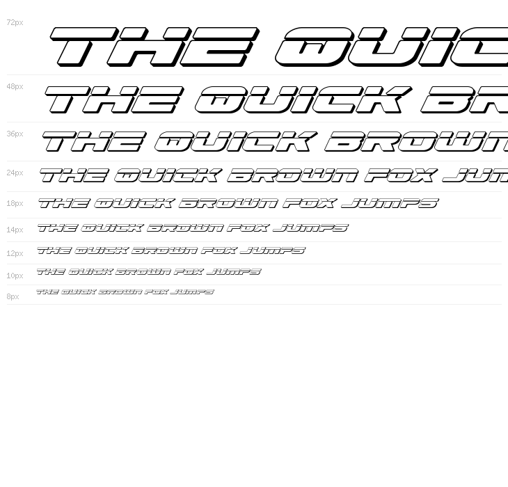 Speed Phreak 3D Italic Waterfall