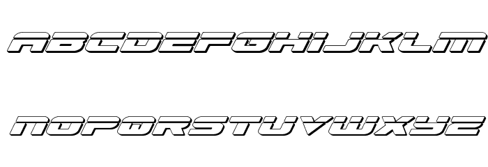 Speed Phreak 3D Italic Font LOWERCASE