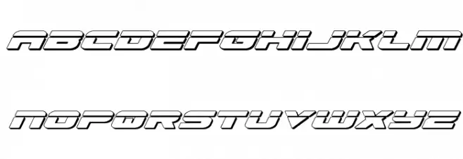 Speed Phreak 3D Italic Schriftart Kleinbuchstaben