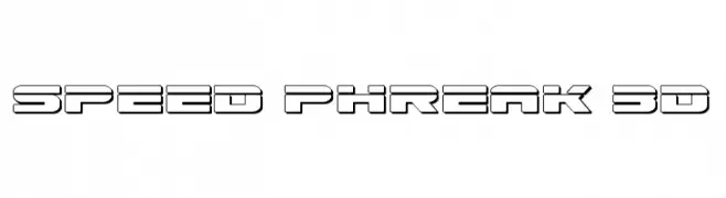Speed Phreak 3D  Descarca Fonturi Gratis