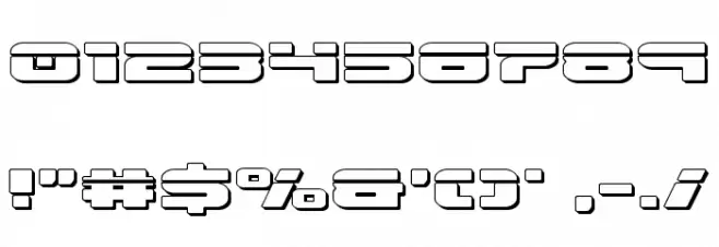 Speed Phreak 3D Font OTHER CHARS