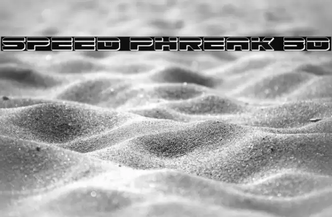 Speed Phreak 3D Font examples