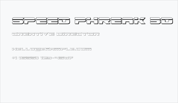 Speed Phreak 3D Business Card