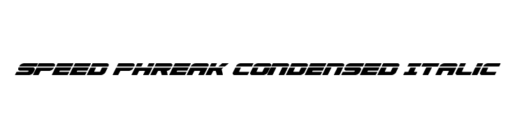 Speed Phreak Condensed Italic  Скачать бесплатные шрифты
