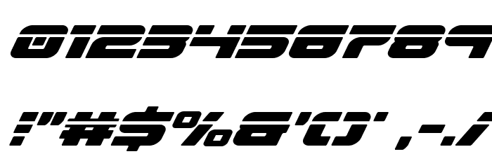 Speed Phreak Condensed Italic Font OTHER CHARS