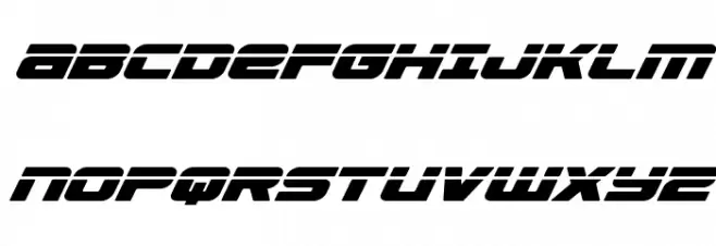 Speed Phreak Condensed Italic Schriftart Groß