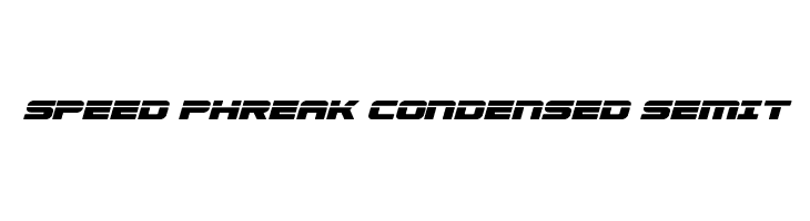 Speed Phreak Condensed SemIt  Free Fonts Download