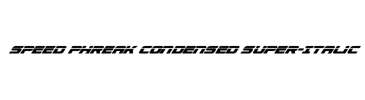 Speed Phreak Condensed Super-Italic  免费字体下载