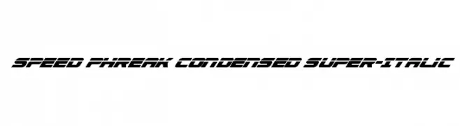 Speed Phreak Condensed Super-Italic  Descarca Fonturi Gratis