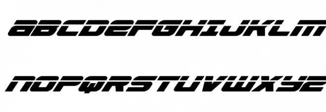 Speed Phreak Condensed Super-Italic फ़ॉन्ट अपरकेस