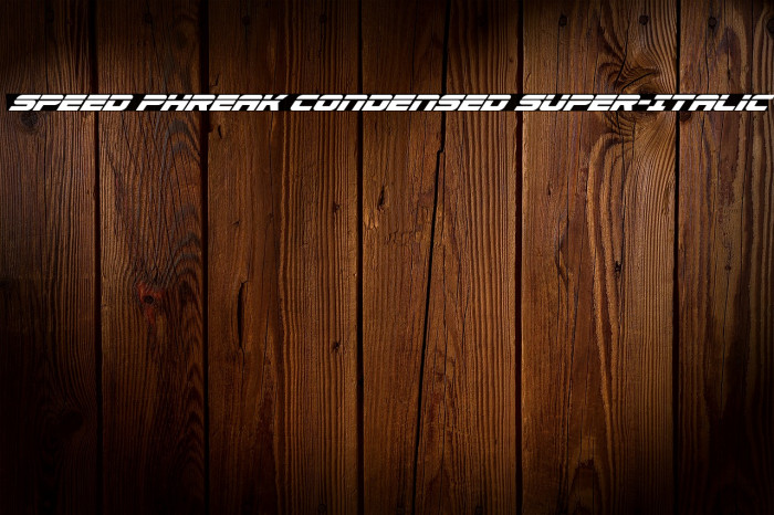 Speed Phreak Condensed Super-Italic Example 3