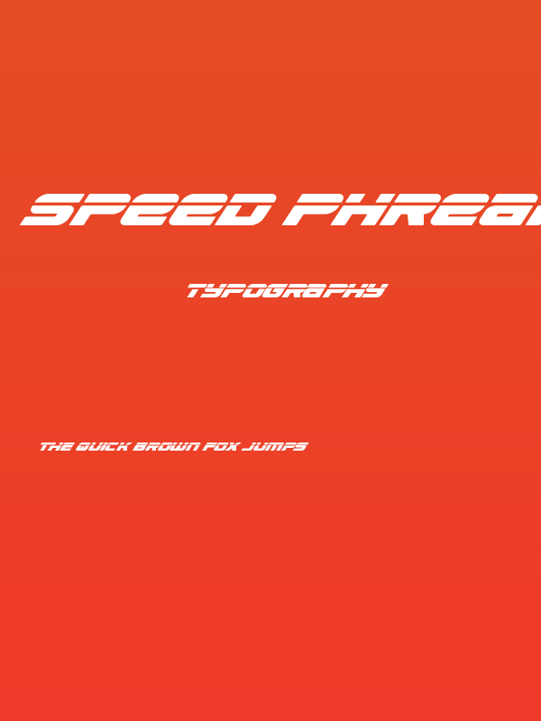 Speed Phreak Condensed Super-Italic Poster