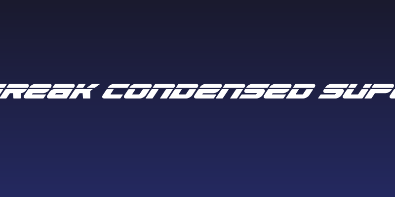 Speed Phreak Condensed Super-Italic Social Header