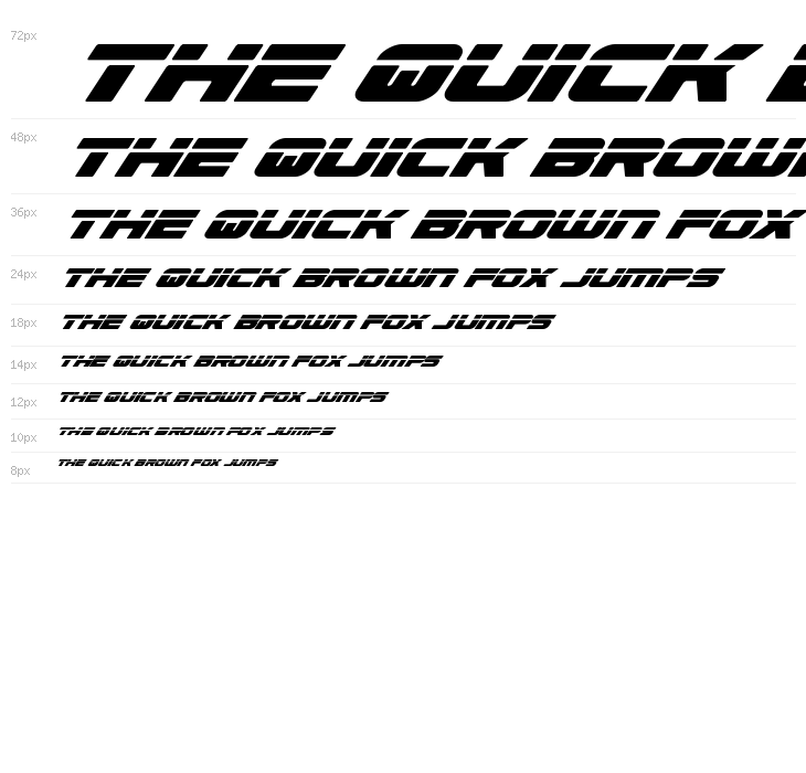 Speed Phreak Condensed Super-Italic Waterfall