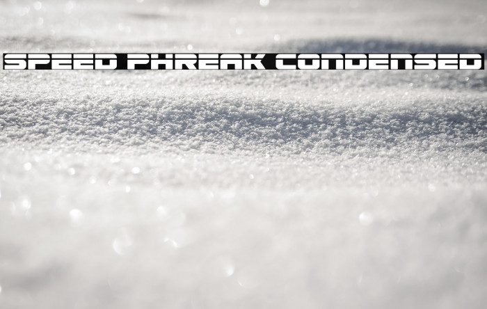 Speed Phreak Condensed Example 1