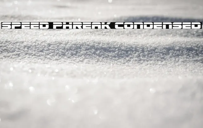 Speed Phreak Condensed Example 1