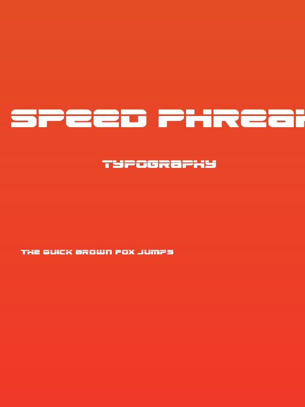 Speed Phreak Condensed Poster