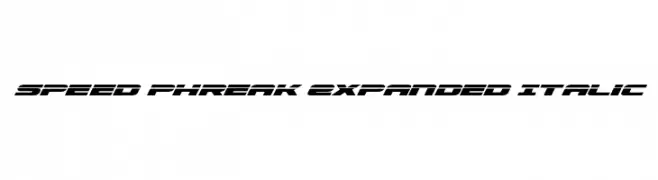 Speed Phreak Expanded Italic  Free Fonts Download
