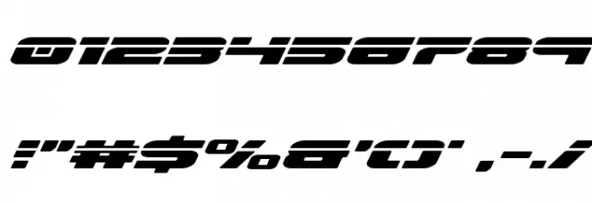 Speed Phreak Expanded Italic Font OTHER CHARS