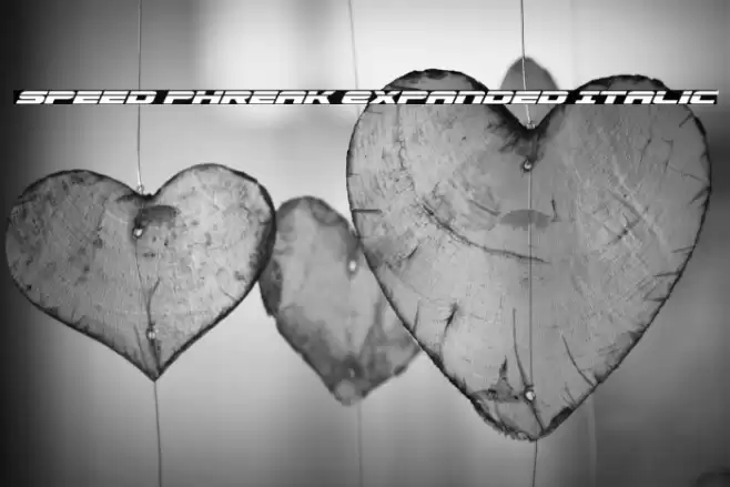 Speed Phreak Expanded Italic Font examples