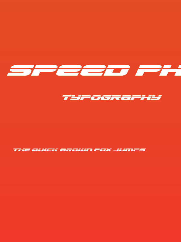 Speed Phreak Expanded Italic Poster