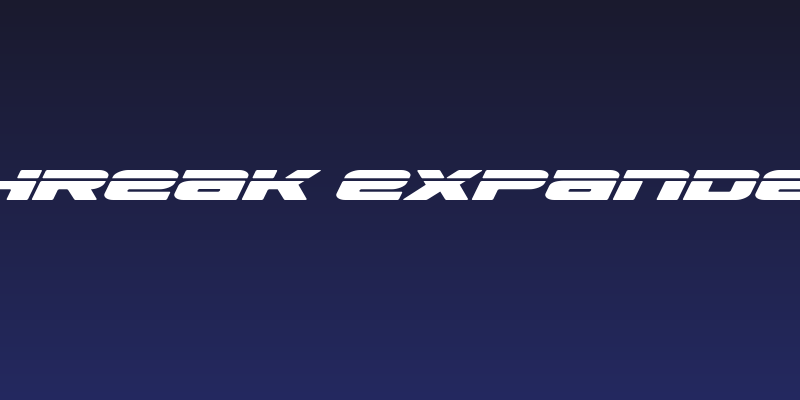 Speed Phreak Expanded Italic Social Header