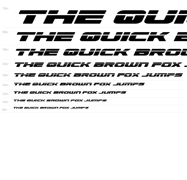 Speed Phreak Expanded Italic Waterfall