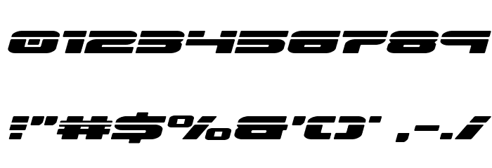 Speed Phreak Expanded SemiItal Font OTHER CHARS