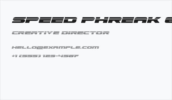 Speed Phreak Expanded SemiItal Business Card