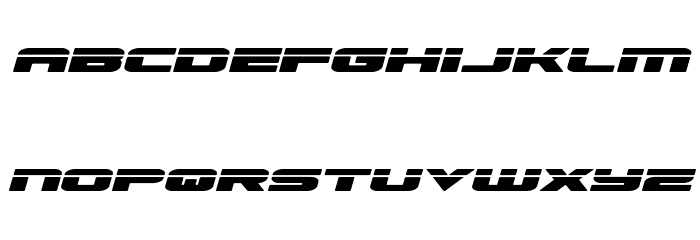Speed Phreak Expanded SemiItal Font LOWERCASE