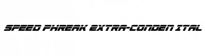 Speed Phreak Extra-Conden Ital  नि: शुल्क फ़ॉन्ट्स डाउनलोड